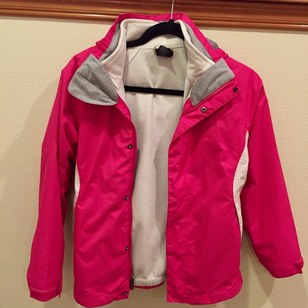 Pink Two in One North Face Jacket